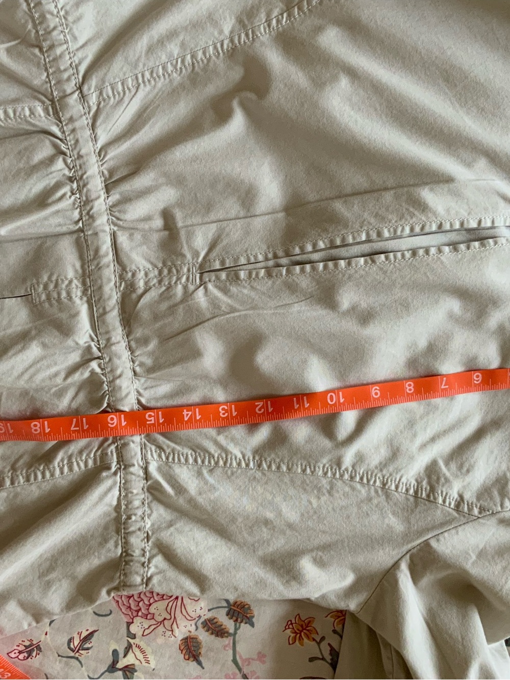 Ann Taylor LOFT Khaki Utility Trench Jacket with Contrast Buttons - Picture 6 of 7